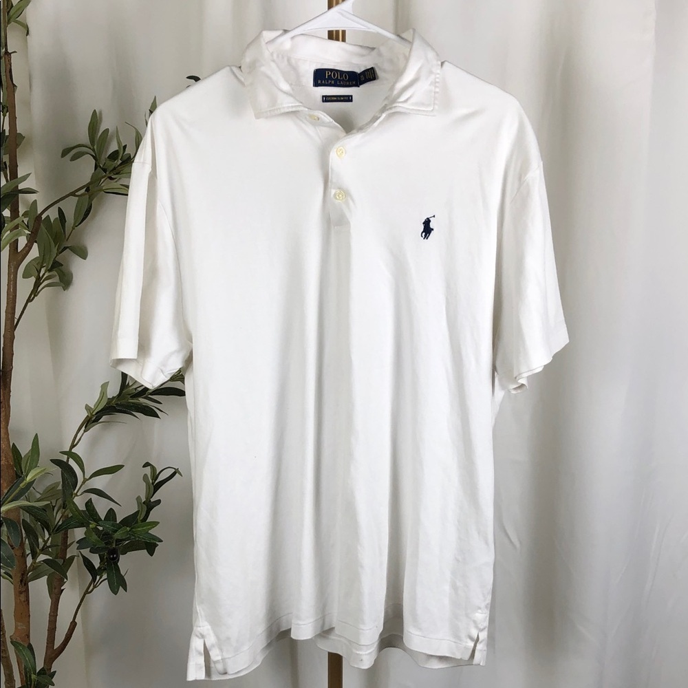 Polo by Ralph Lauren White Polo with Navy Pony Embroidery Sz XL (M1)